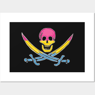 Pansexual Pirate Pride (darkMode) Posters and Art